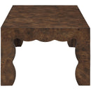  Meridian Vassa Brown Burl Veneer Coffee Table IMAGE 4
