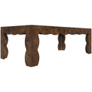  Meridian Vassa Brown Burl Veneer Coffee Table IMAGE 5