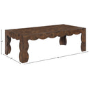  Meridian Vassa Brown Burl Veneer Coffee Table IMAGE 8