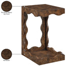  Meridian Vassa Brown Burl Veneer End Table IMAGE 10