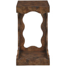  Meridian Vassa Brown Burl Veneer End Table IMAGE 3