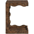  Meridian Vassa Brown Burl Veneer End Table IMAGE 4