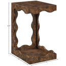  Meridian Vassa Brown Burl Veneer End Table IMAGE 9