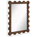  Meridian Vassa Brown Burl Veneer Mirror IMAGE 6