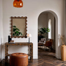  Meridian Vassa Brown Burl Veneer Console Table IMAGE 2