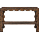  Meridian Vassa Brown Burl Veneer Console Table IMAGE 3