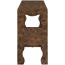  Meridian Vassa Brown Burl Veneer Console Table IMAGE 4