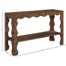  Meridian Vassa Brown Burl Veneer Console Table IMAGE 8