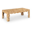  Meridian Vassa Natural Burl Veneer Coffee Table IMAGE 1