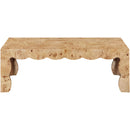  Meridian Vassa Natural Burl Veneer Coffee Table IMAGE 3