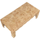  Meridian Vassa Natural Burl Veneer Coffee Table IMAGE 6