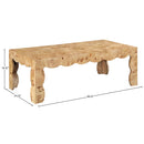  Meridian Vassa Natural Burl Veneer Coffee Table IMAGE 8
