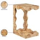  Meridian Vassa Natural Burl Veneer End Table IMAGE 10