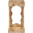  Meridian Vassa Natural Burl Veneer End Table IMAGE 3