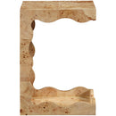  Meridian Vassa Natural Burl Veneer End Table IMAGE 4