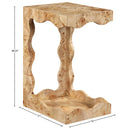  Meridian Vassa Natural Burl Veneer End Table IMAGE 9