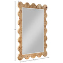  Meridian Vassa Natural Burl Veneer Mirror IMAGE 6