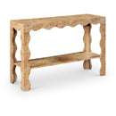  Meridian Vassa Natural Burl Veneer Console Table IMAGE 1