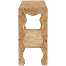  Meridian Vassa Natural Burl Veneer Console Table IMAGE 4