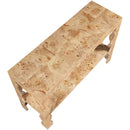  Meridian Vassa Natural Burl Veneer Console Table IMAGE 6