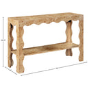  Meridian Vassa Natural Burl Veneer Console Table IMAGE 8