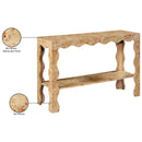  Meridian Vassa Natural Burl Veneer Console Table IMAGE 9