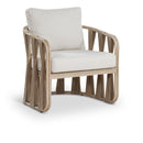  Meridian San Pietro Beige Water Resilient Fabric Upholstered Outdoor Patio Chair IMAGE 1