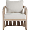  Meridian San Pietro Beige Water Resilient Fabric Upholstered Outdoor Patio Chair IMAGE 3