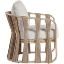  Meridian San Pietro Beige Water Resilient Fabric Upholstered Outdoor Patio Chair IMAGE 4