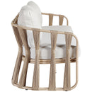  Meridian San Pietro 60.5" Beige Water Resilient Fabric Upholstered Outdoor Patio Loveseat IMAGE 4