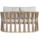  Meridian San Pietro 60.5" Beige Water Resilient Fabric Upholstered Outdoor Patio Loveseat IMAGE 5