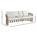  Meridian San Pietro 90.5" Beige Water Resilient Fabric Upholstered Outdoor Patio Sofa IMAGE 8