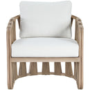  Meridian San Pietro Cream Water Resilient Fabric Upholstered Outdoor Patio Chair IMAGE 3