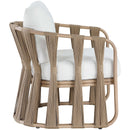  Meridian San Pietro Cream Water Resilient Fabric Upholstered Outdoor Patio Chair IMAGE 4