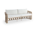  Meridian San Pietro 90.5" Cream Water Resilient Fabric Upholstered Outdoor Patio Sofa IMAGE 1