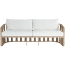  Meridian San Pietro 90.5" Cream Water Resilient Fabric Upholstered Outdoor Patio Sofa IMAGE 3