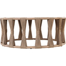  Meridian San Pietro Natural Aluminum Outdoor Patio Coffee Table IMAGE 4