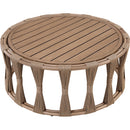  Meridian San Pietro Natural Aluminum Outdoor Patio Coffee Table IMAGE 5