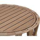  Meridian San Pietro Natural Aluminum Outdoor Patio Coffee Table IMAGE 7