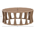  Meridian San Pietro Natural Aluminum Outdoor Patio Coffee Table IMAGE 8