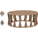  Meridian San Pietro Natural Aluminum Outdoor Patio Coffee Table IMAGE 9