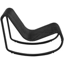  Meridian Antigua Black Wicker Outdoor Patio Rocking Chair IMAGE 4
