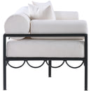  Meridian Portofino 69.75" Cream Resilient Water Repellent Fabric Upholstered Outdoor Patio Loveseat IMAGE 4
