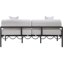  Meridian Portofino 69.75" Cream Resilient Water Repellent Fabric Upholstered Outdoor Patio Loveseat IMAGE 5
