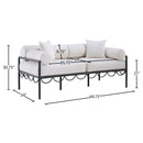  Meridian Portofino 69.75" Cream Resilient Water Repellent Fabric Upholstered Outdoor Patio Loveseat IMAGE 7