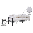  Meridian Portofino 69.75" Cream Resilient Water Repellent Fabric Upholstered Outdoor Patio Loveseat IMAGE 8