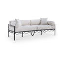  Meridian Portofino 85.75" Cream Resilient Water Repellent Fabric Upholstered Outdoor Patio Sofa IMAGE 1