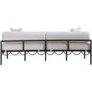  Meridian Portofino 85.75" Cream Resilient Water Repellent Fabric Upholstered Outdoor Patio Sofa IMAGE 5