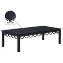  Meridian Portofino Black Aluminum Outdoor Patio Coffee Table IMAGE 10