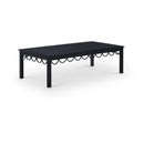  Meridian Portofino Black Aluminum Outdoor Patio Coffee Table IMAGE 1